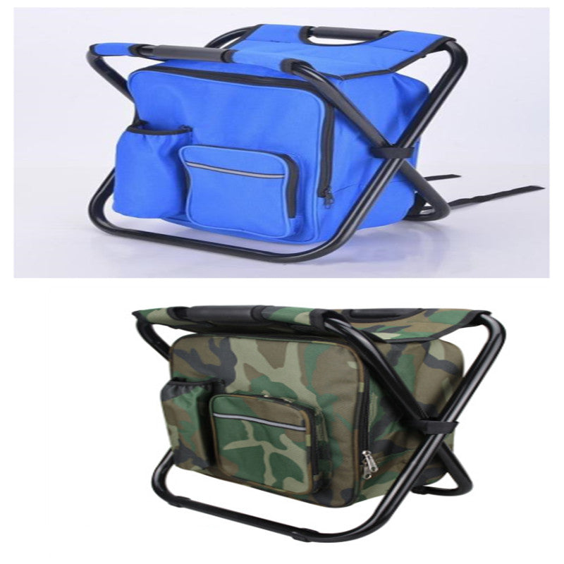 Multifunction Outdoor Folding Chair Ice Cooler Picnic Bags Camping Fishing Stool Backpacking Hunting Rest Chair