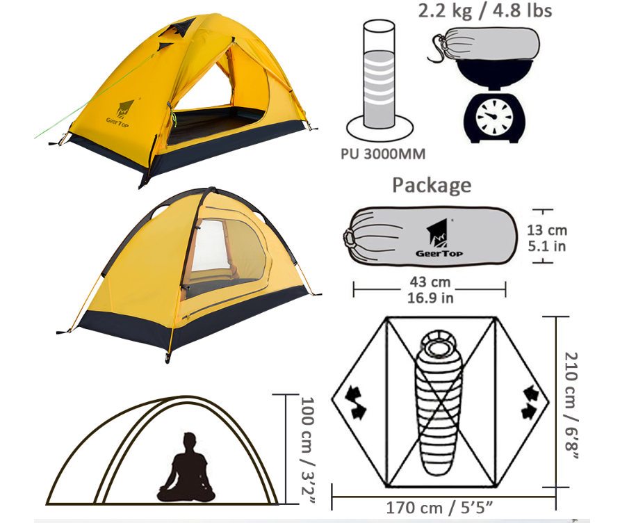 Polyester Outdoors Camping Picnic Couples Out In Tents