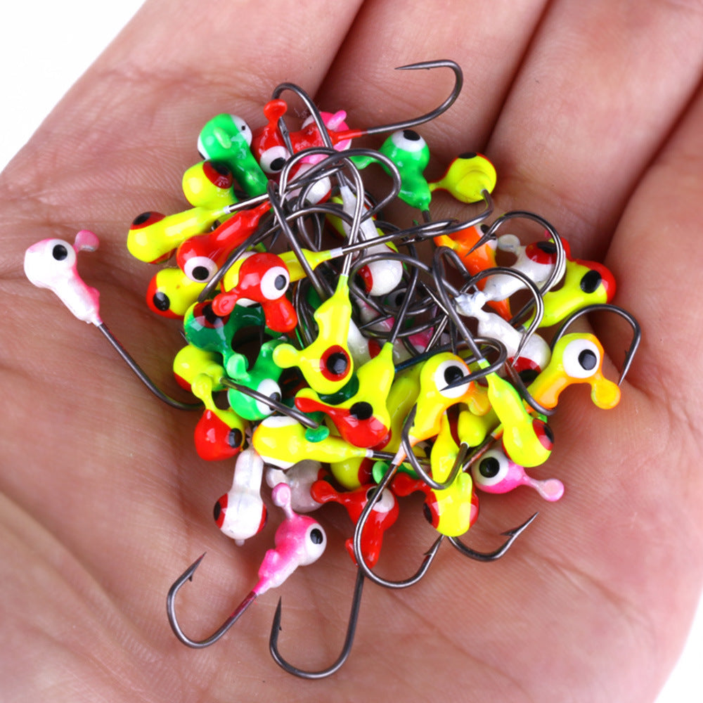 1g Lead Hook Bait 50 Hooks Bag Outdoor Fishing Gear Supplies