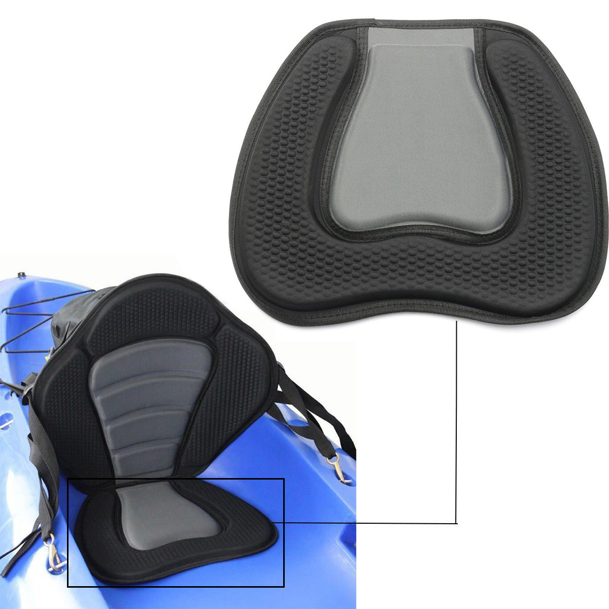 Non-slip kayak seat cushion