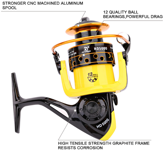 Hunting fish king metal fishing reel