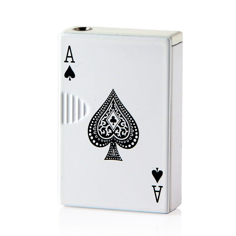 Creative Personality Cool Playing Cards Inflatable Electronic Windproof Lighter