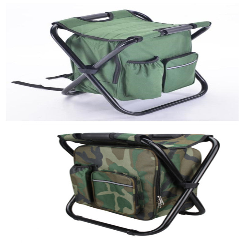 Multifunction Outdoor Folding Chair Ice Cooler Picnic Bags Camping Fishing Stool Backpacking Hunting Rest Chair