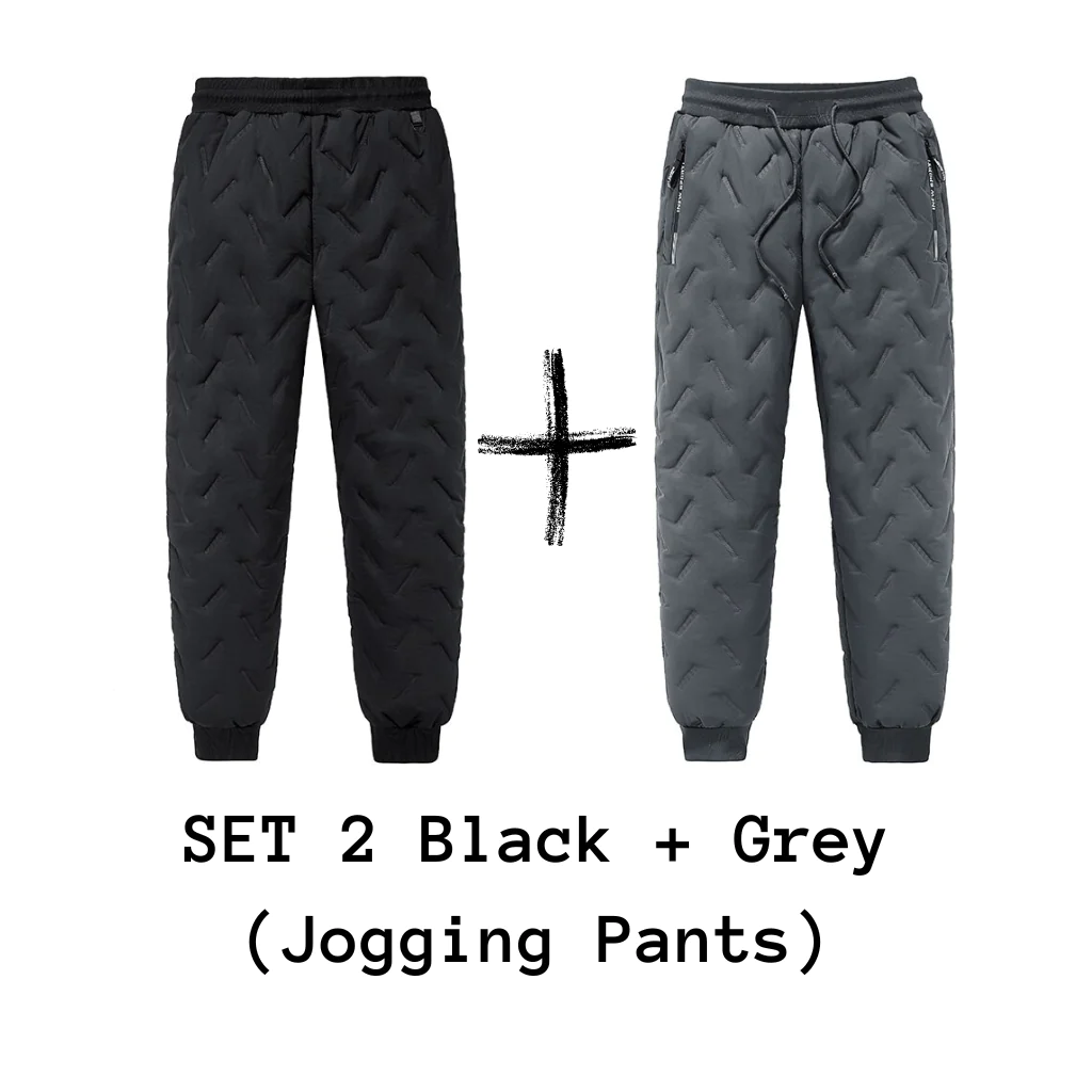 Men's Trousers Winter Velvet Thickening Loose Fleece Pants With Zip Pocket Large Size Windproof Warm Jogging Pants