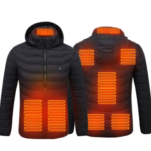 New Heated Jacket Coat USB Electric Jacket Cotton Coat Heater Thermal Clothing Heating Vest Men's Clothes Winter