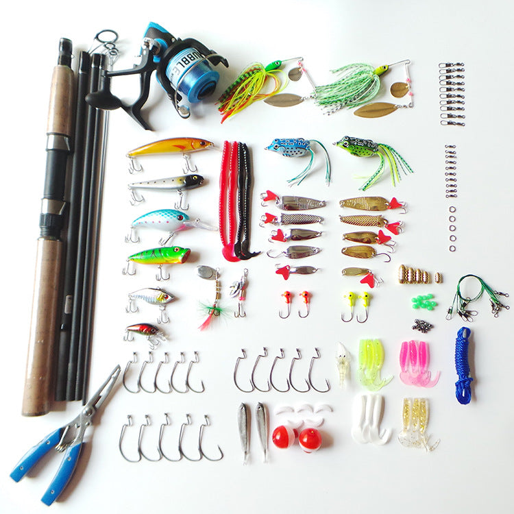 Portable Lure Rod Fishing Lure Box Set