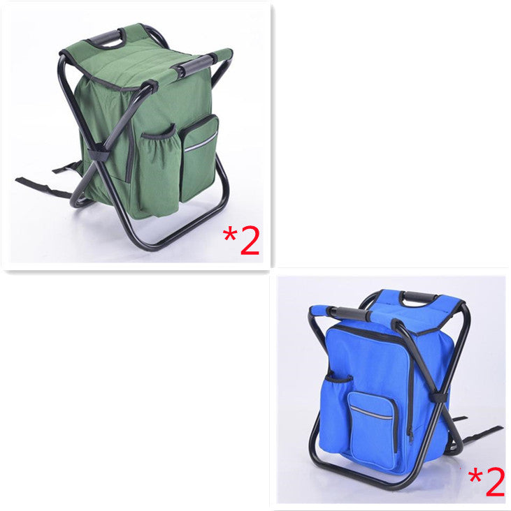 Multifunction Outdoor Folding Chair Ice Cooler Picnic Bags Camping Fishing Stool Backpacking Hunting Rest Chair