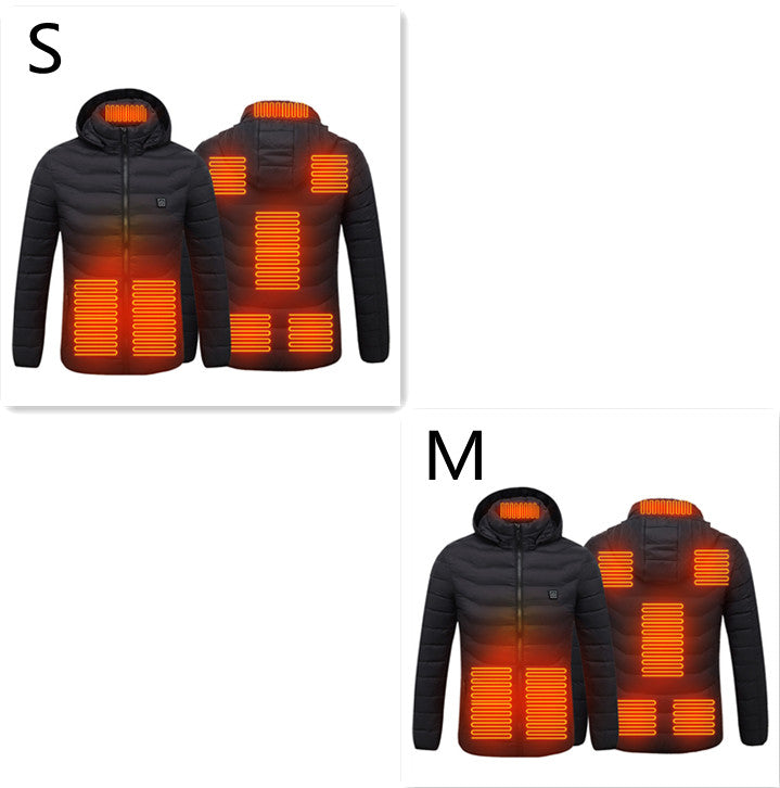 New Heated Jacket Coat USB Electric Jacket Cotton Coat Heater Thermal Clothing Heating Vest Men's Clothes Winter