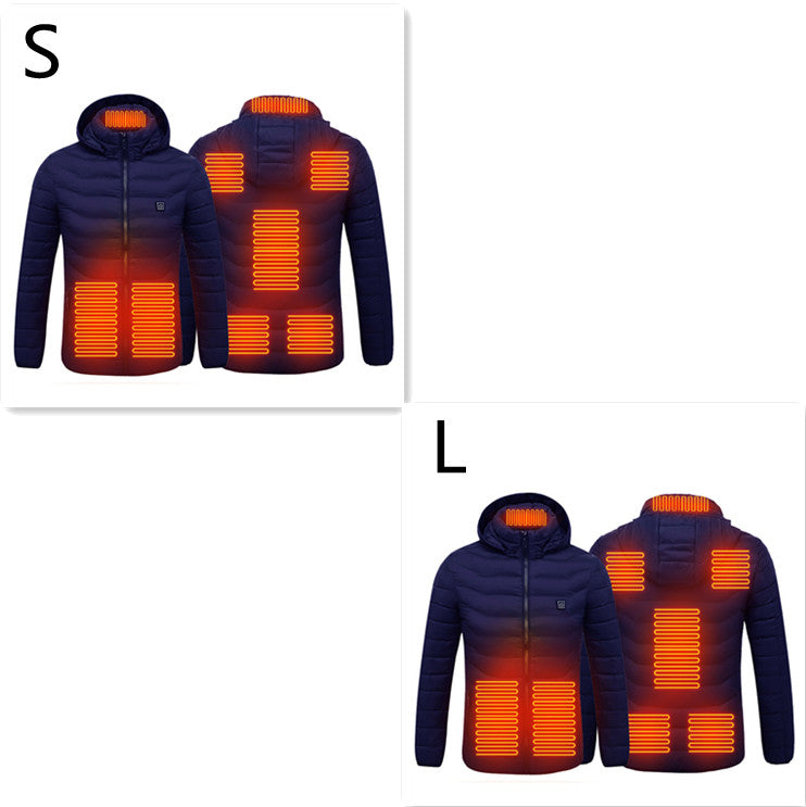 New Heated Jacket Coat USB Electric Jacket Cotton Coat Heater Thermal Clothing Heating Vest Men's Clothes Winter