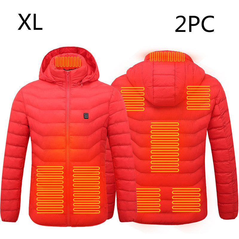 New Heated Jacket Coat USB Electric Jacket Cotton Coat Heater Thermal Clothing Heating Vest Men's Clothes Winter